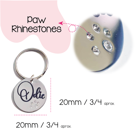 Cat / Dog Tag Diamond Round