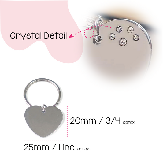 Cat / Dog Tag Diamond Heart